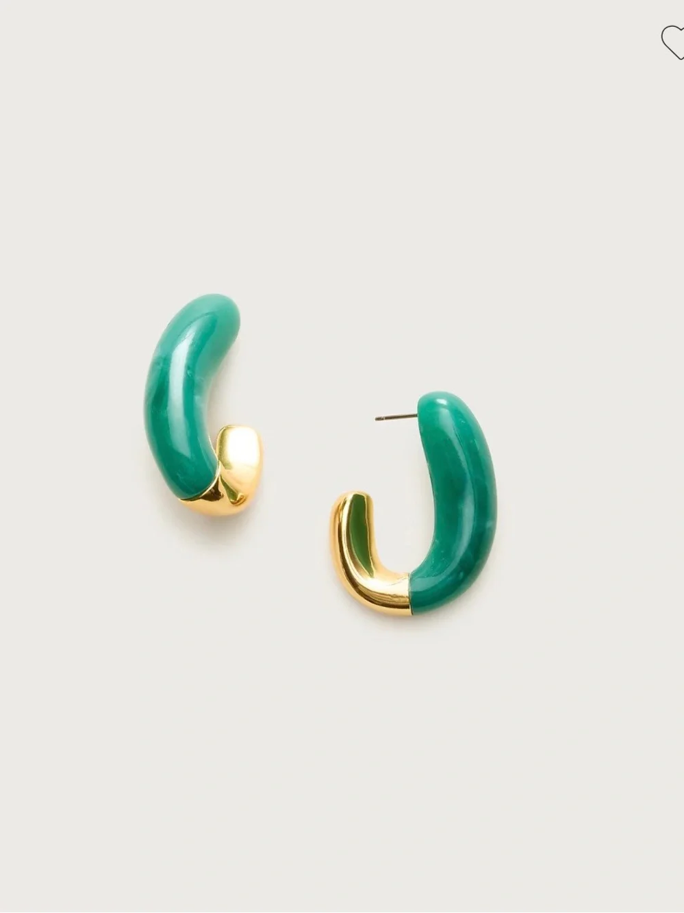 J. Crew Dual Tone Acetate Gold Hoop Earrings